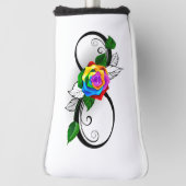 Unendlichkeitssymbol mit Rainbow-Rose Golf Headcover (Rotieren 90)
