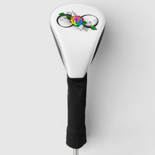 Unendlichkeitssymbol mit Rainbow-Rose Golf Headcover