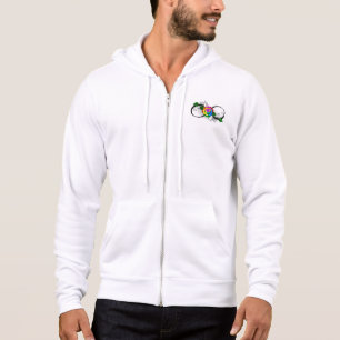 Unendlichkeitssymbol mit Rainbow-Rose Hoodie