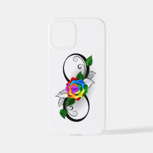 Unendlichkeitssymbol mit Rainbow-Rose iPhone 12 Mini Hülle