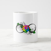 Unendlichkeitssymbol mit Rainbow-Rose Jumbo-Tasse (Vorderseite)