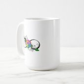 Unendlichkeitssymbol mit Rainbow-Rose Kaffeetasse (Vorderseite Links)