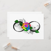 Unendlichkeitssymbol mit Rainbow-Rose Karte (Vorderseite/Rückseite Beispiel)