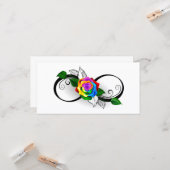 Unendlichkeitssymbol mit Rainbow-Rose Karte (Vorderseite/Rückseite Beispiel)