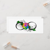 Unendlichkeitssymbol mit Rainbow-Rose Karte (Vorderseite/Rückseite Beispiel)