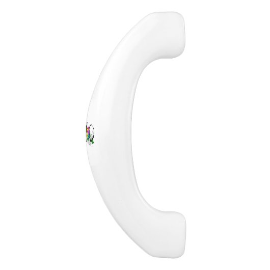 Unendlichkeitssymbol mit Rainbow-Rose Keramik Schrankknauf (Seitenansicht)