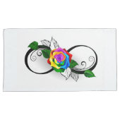 Unendlichkeitssymbol mit Rainbow-Rose Kissenbezug (Vorderseite-Rechts)