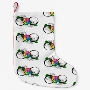 Unendlichkeitssymbol mit Rainbow-Rose Kleiner Weihnachtsstrumpf