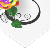 Unendlichkeitssymbol mit Rainbow-Rose Kurzer Tischläufer (Ecke)