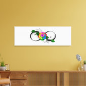 Unendlichkeitssymbol mit Rainbow-Rose Leinwanddruck (Insitu (Wohnzimmer))