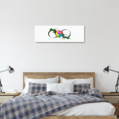Unendlichkeitssymbol mit Rainbow-Rose Leinwanddruck (Insitu (Schlafzimmer))