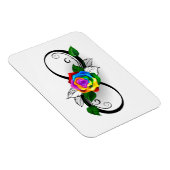 Unendlichkeitssymbol mit Rainbow-Rose Magnet (Rechte Seite)