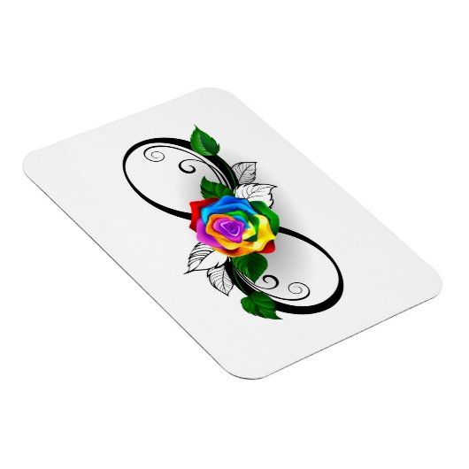 Unendlichkeitssymbol mit Rainbow-Rose Magnet (Rechte Seite)