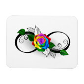 Unendlichkeitssymbol mit Rainbow-Rose Magnet (Horizontal)