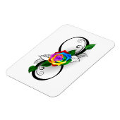 Unendlichkeitssymbol mit Rainbow-Rose Magnet (Linke Seite)