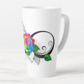 Unendlichkeitssymbol mit Rainbow-Rose Milchtasse (Rechte Ecke)