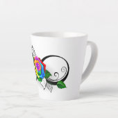Unendlichkeitssymbol mit Rainbow-Rose Milchtasse (Rechte Ecke)