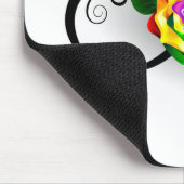 Unendlichkeitssymbol mit Rainbow-Rose Mousepad (Ecke)