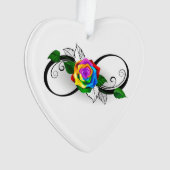 Unendlichkeitssymbol mit Rainbow-Rose Ornament (Vorderseite)