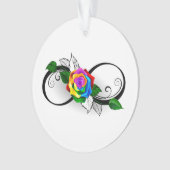Unendlichkeitssymbol mit Rainbow-Rose Ornament (Vorderseite)
