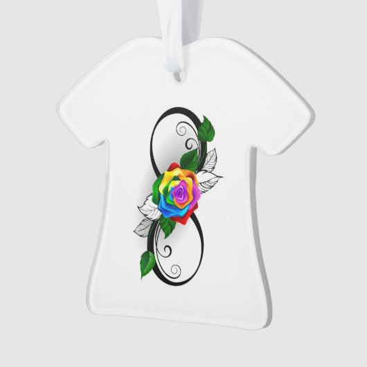 Unendlichkeitssymbol mit Rainbow-Rose Ornament (Vorderseite)