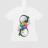 Unendlichkeitssymbol mit Rainbow-Rose Ornament (Rückseite)