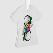Unendlichkeitssymbol mit Rainbow-Rose Ornament (Vorderseite)