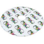 Unendlichkeitssymbol mit Rainbow-Rose Polyester Weihnachtsbaumdecke (Schrägansicht)