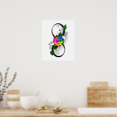 Unendlichkeitssymbol mit Rainbow-Rose Poster (Küche)