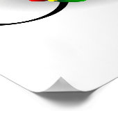 Unendlichkeitssymbol mit Rainbow-Rose Poster (Ecke)