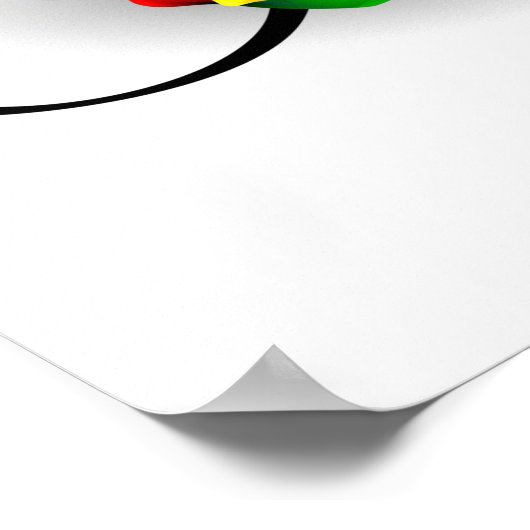 Unendlichkeitssymbol mit Rainbow-Rose Poster (Ecke)