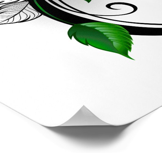 Unendlichkeitssymbol mit Rainbow-Rose Poster (Ecke)