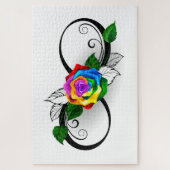 Unendlichkeitssymbol mit Rainbow-Rose Puzzle (Vertikal)