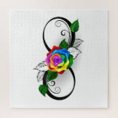 Unendlichkeitssymbol mit Rainbow-Rose Puzzle (Vertikal)