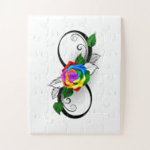 Unendlichkeitssymbol mit Rainbow-Rose Puzzle (Vertikal)