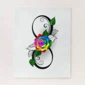 Unendlichkeitssymbol mit Rainbow-Rose Puzzle (Vertikal)