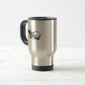 Unendlichkeitssymbol mit Rainbow-Rose Reisebecher (Vorderseite Links)