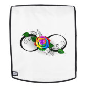 Unendlichkeitssymbol mit Rainbow-Rose Rucksack (Abnehmbare Front)