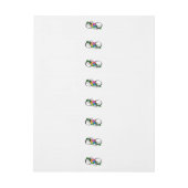 Unendlichkeitssymbol mit Rainbow-Rose Rundum-Adressaufkleber (Bogen)