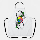 Unendlichkeitssymbol mit Rainbow-Rose Schürze (Vorderseite)