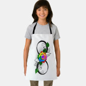 Unendlichkeitssymbol mit Rainbow-Rose Schürze (Insitu)