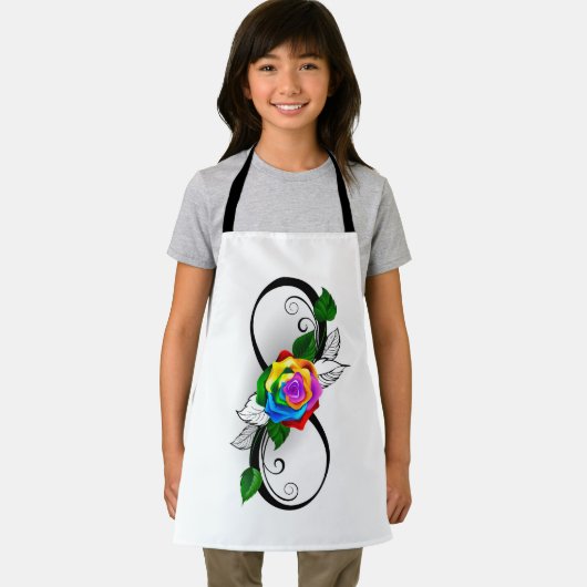 Unendlichkeitssymbol mit Rainbow-Rose Schürze (Insitu)