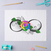 Unendlichkeitssymbol mit Rainbow-Rose Seidenpapier (Basteln)