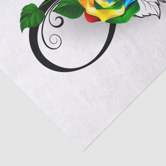 Unendlichkeitssymbol mit Rainbow-Rose Seidenpapier (Ausschnitt)