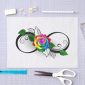 Unendlichkeitssymbol mit Rainbow-Rose Seidenpapier (Handwerk)