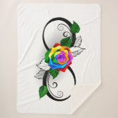Unendlichkeitssymbol mit Rainbow-Rose Sherpadecke (Vorderseite)