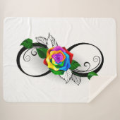 Unendlichkeitssymbol mit Rainbow-Rose Sherpadecke (Vorderseite (Horizontal))