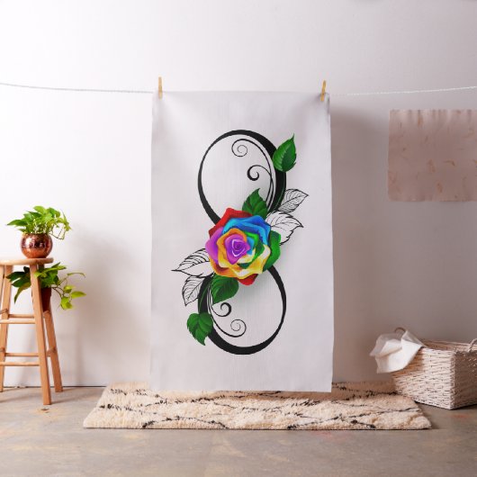 Unendlichkeitssymbol mit Rainbow-Rose Stoff (Beispiel)