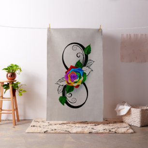 Unendlichkeitssymbol mit Rainbow-Rose Stoff