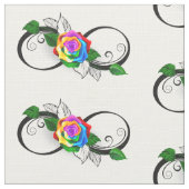 Unendlichkeitssymbol mit Rainbow-Rose Stoff (Nahaufnahme)